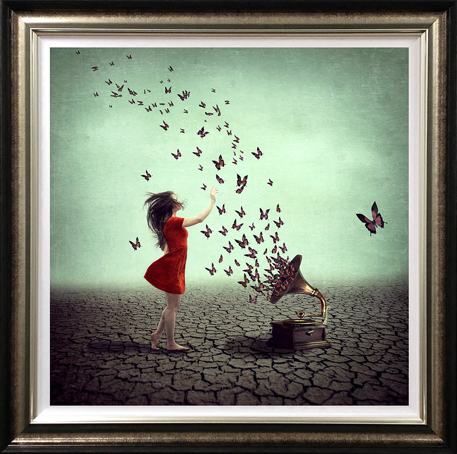 a melody that flies deluxe framed print by artist michelle mackie
