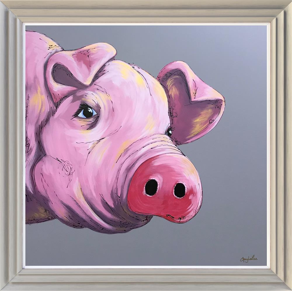 a nose for trouble framed original by artist amy louise