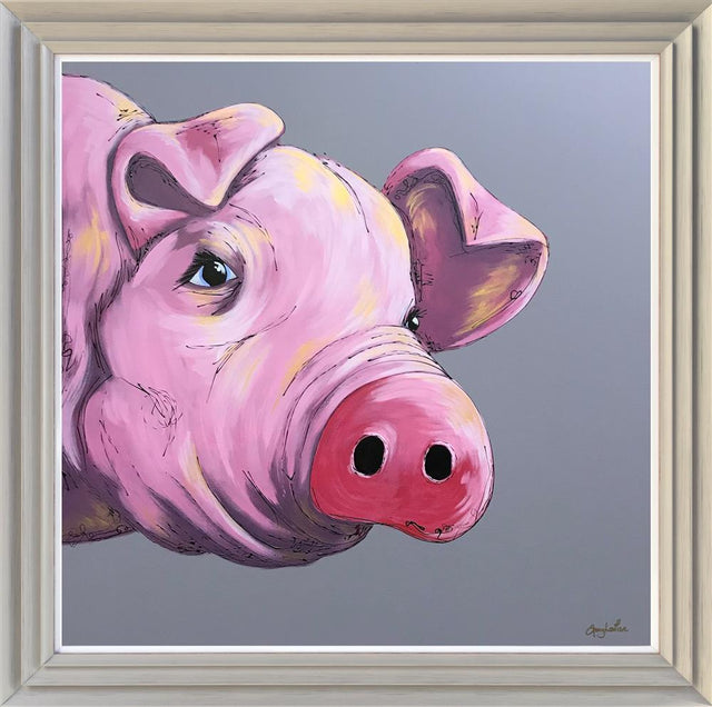 a nose for trouble framed original by artist amy louise