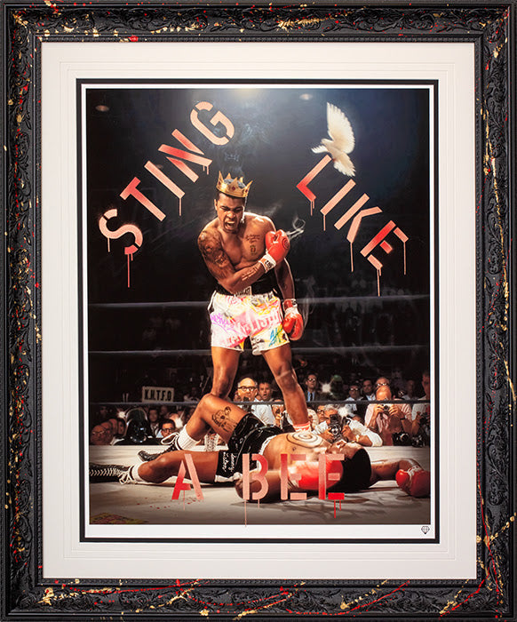 ali vs liston studio stencil collection framed print variation 1 by artist jj adams