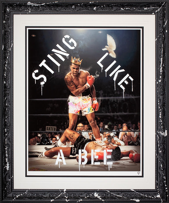 ali vs liston studio stencil collection framed print variation 2 by artist jj adams