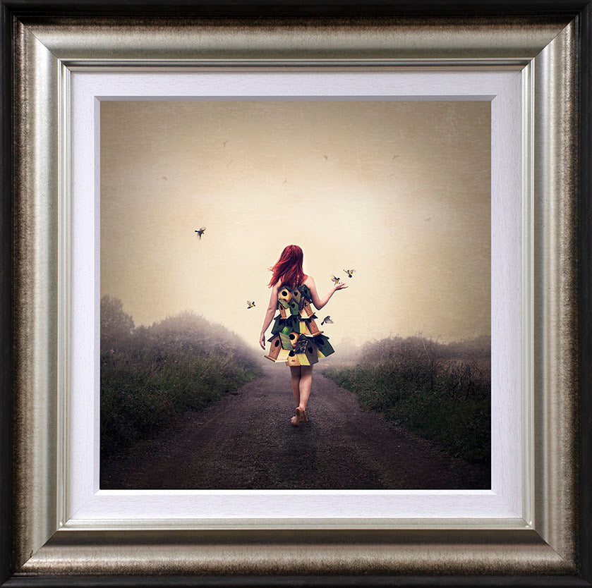 bird box framed print by artist michelle mackie