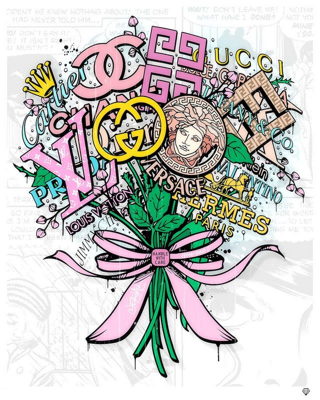 brand bouquet print by artist jj adams