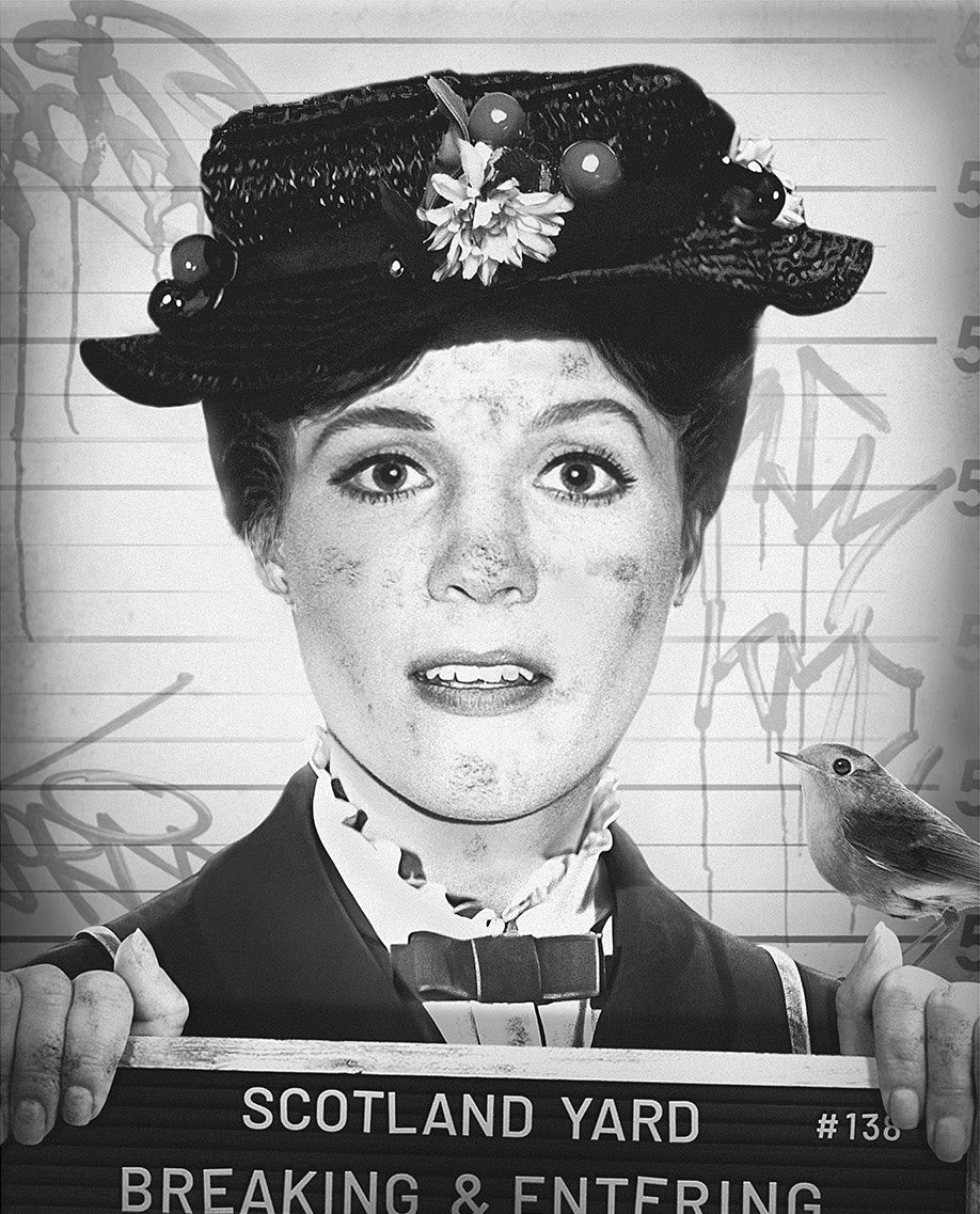 breaking and entering black and white print by artist jj adams