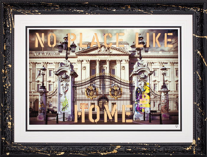 Buckingham palace studio stencil collection framed print variation 2 by artist jj adams