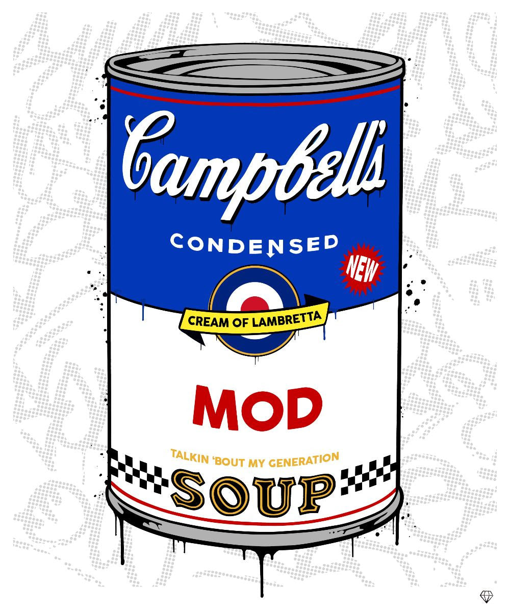 campbells mod soup print by artist JJ Adams
