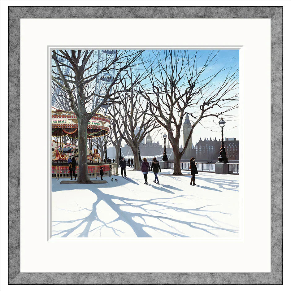 carousel framed print by artist jo quigley