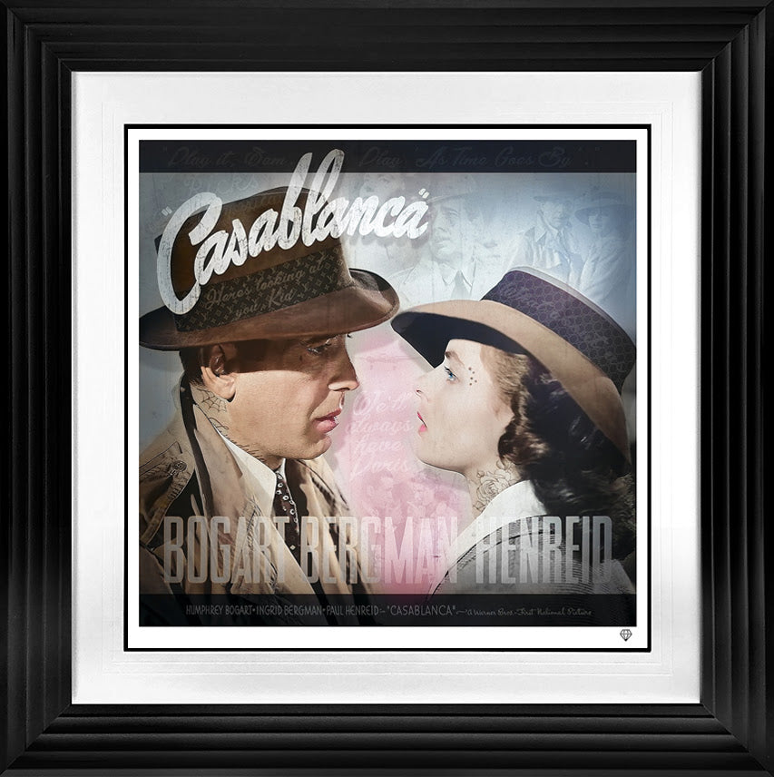 casablanca print framed in black by artist jj adams