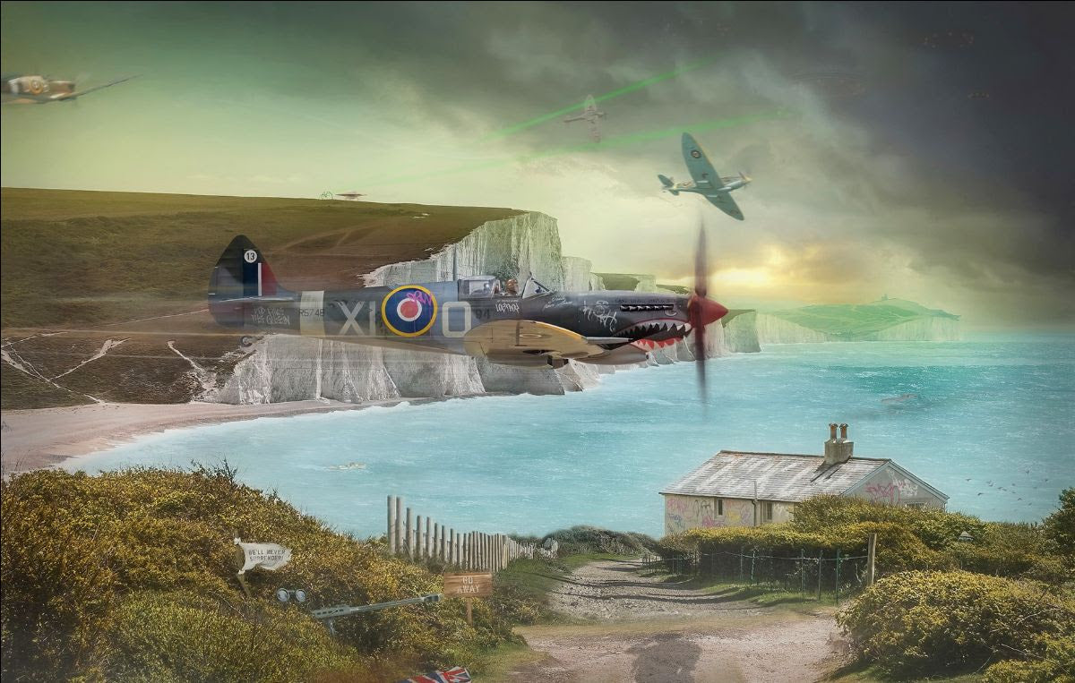 clifftop scramble print by artist jj adams