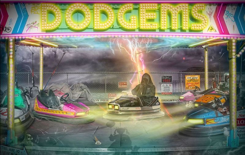 dodgems print by artist jj adams