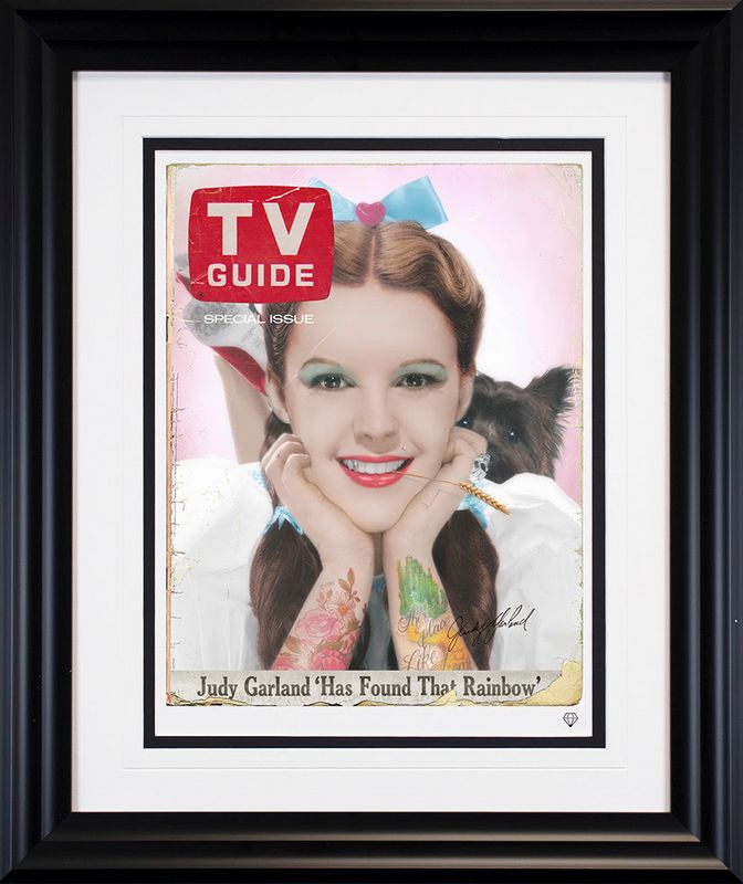 Dorothy TV Guide black framed print by artist JJ Adams