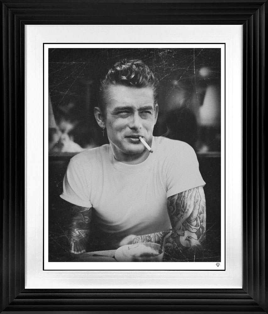 dream as if you'll live forever print framed in black by artist jj adams