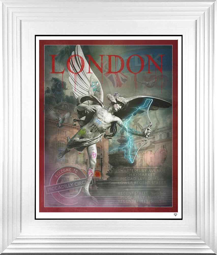 eros print framed in white by artitst jj adams