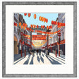 evening sun china town framed print by artist jo quigley