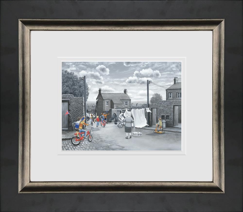 get peddlin paper framed print by artist leigh lambert