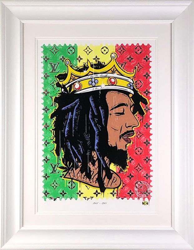 get up stand up bob marley framed print by artist jj adams