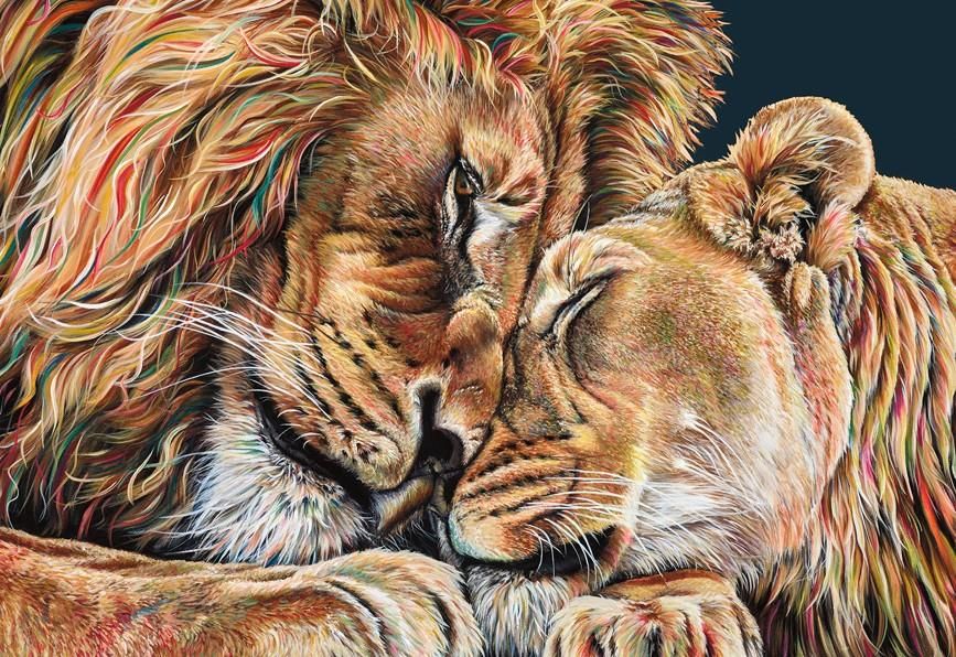 head over heels print by artist hayley goodhead