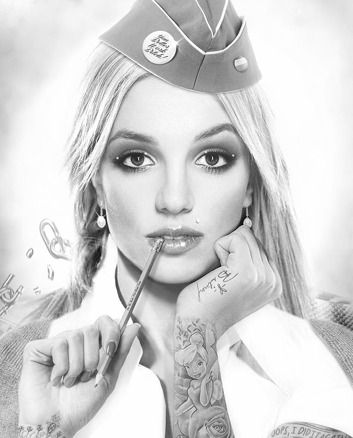 hit me baby one moe time black and white print by artist jj adams