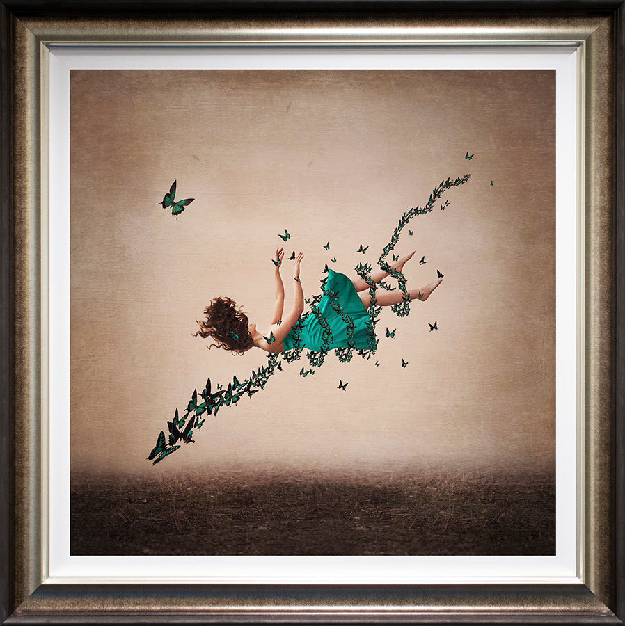 if i fall deluxe framed print by artist michelle mackie