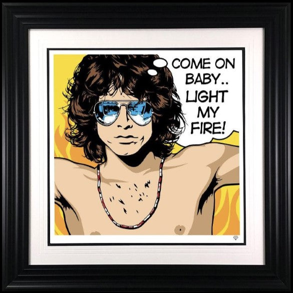 jim morrison pop framed print by artist jj adams