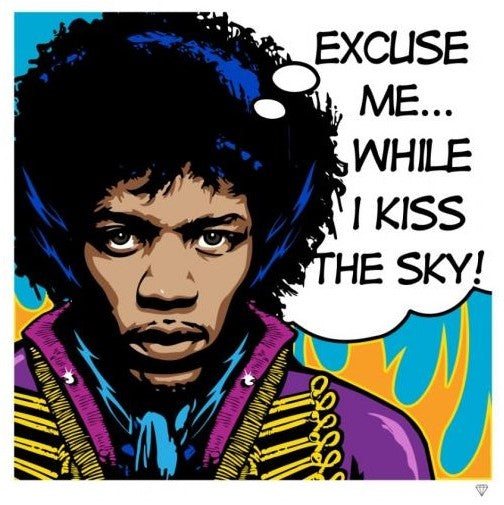 jimi hendrix pop print by artist jj adams