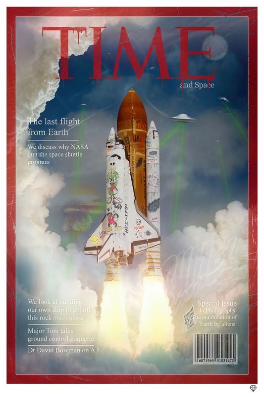 last flight from earth print by artist jj adams