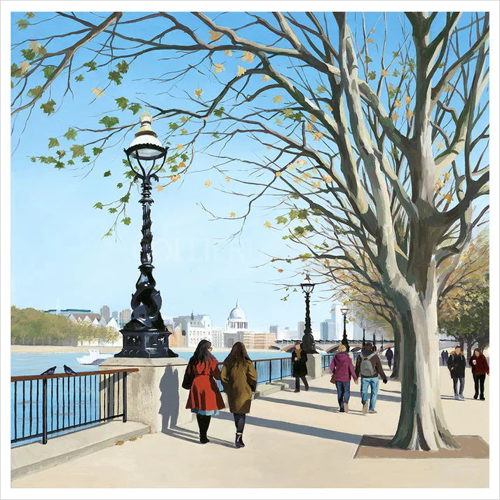 late autumn stroll mounted print by artist jo quigley