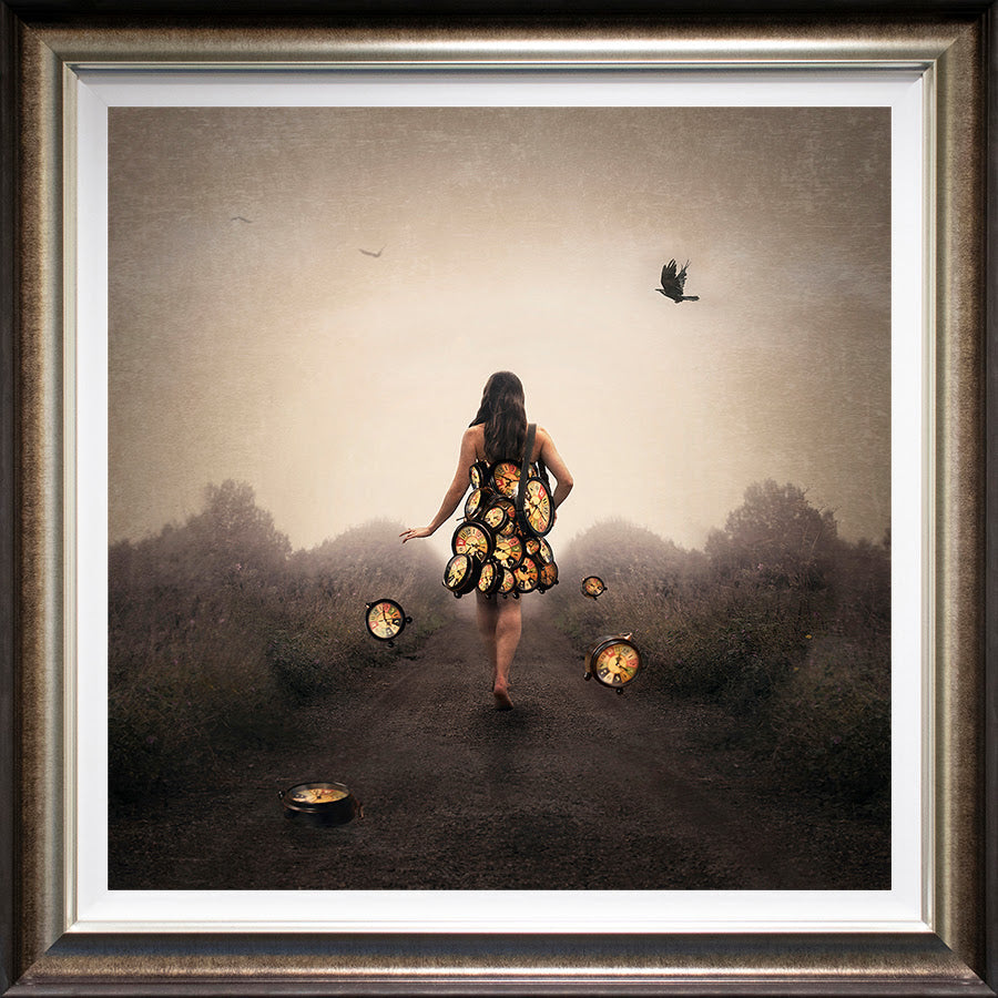 losing track of time deluxe framed print by artist michelle mackie