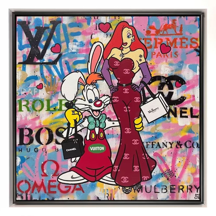 mr and mrs framed original by artist emily crook