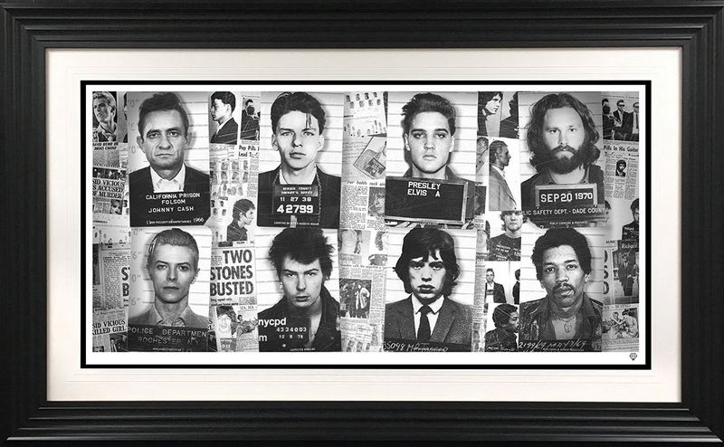music most wanted print framed in black by artist jj adams
