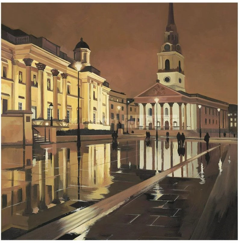 night time view london mounted print by artist jo quigley