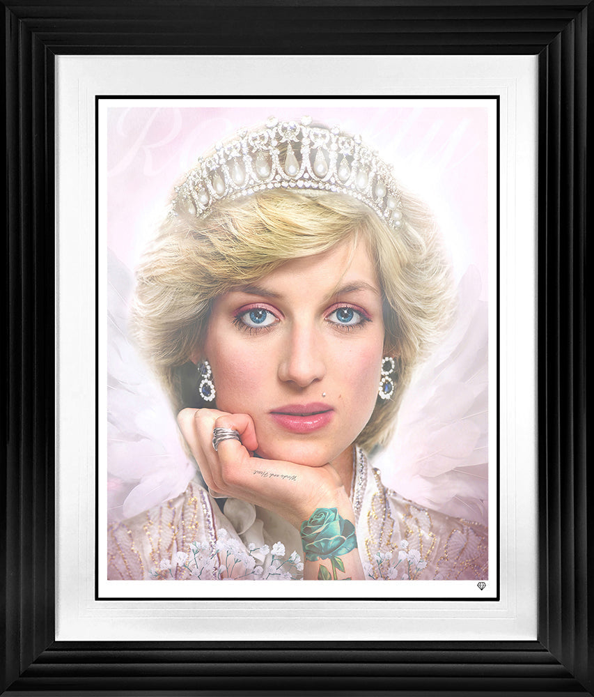 public life and love print framed in black by artist jj adams