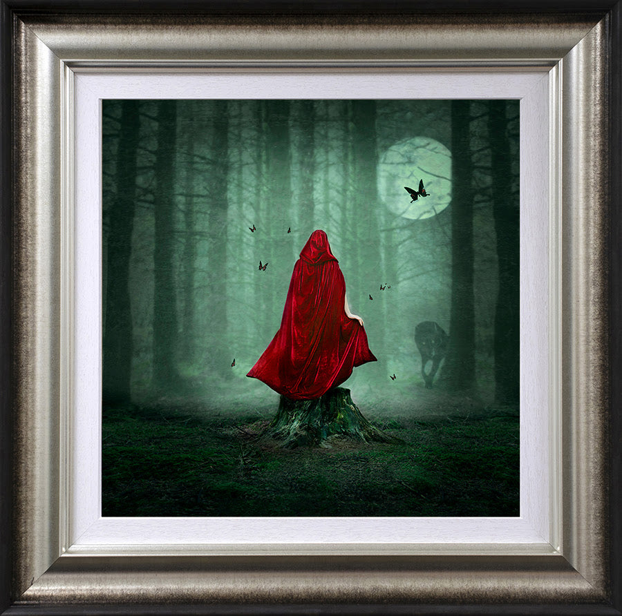 red framed print by artist michelle mackie