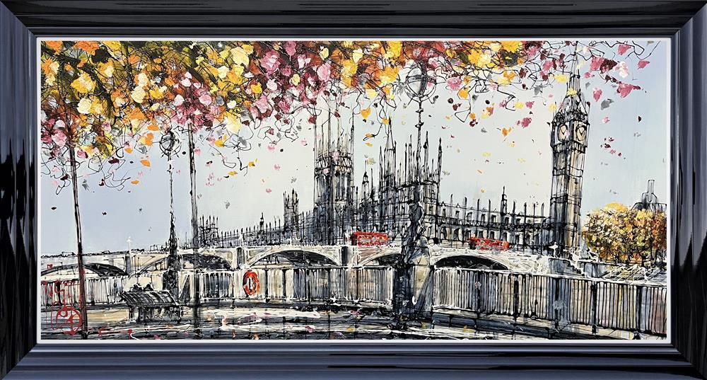 romance on the riverside framed print by artist nigel cooke
