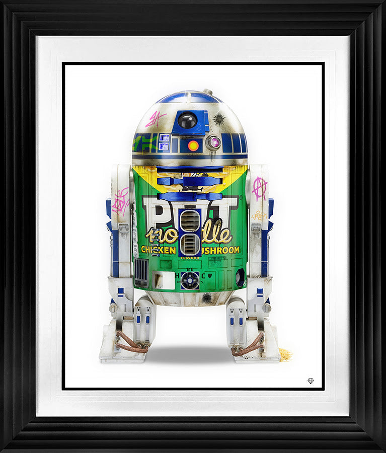 rusty innards print framed in black by artist jj adams