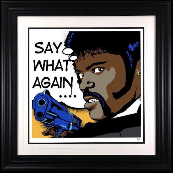 say what again framed print by artist jj adams