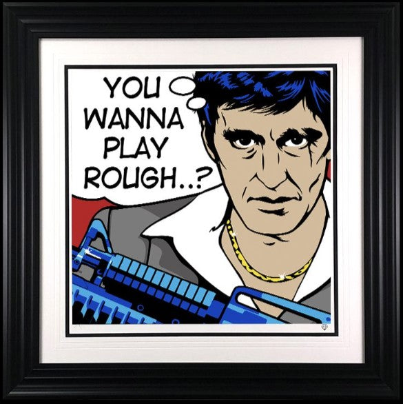 scarface framed print by artist jj adams