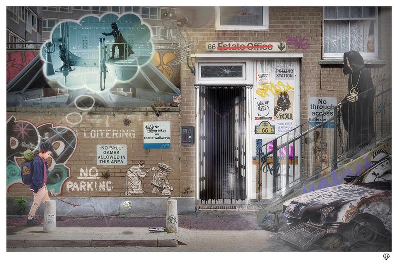 school walker print by artist jj adams