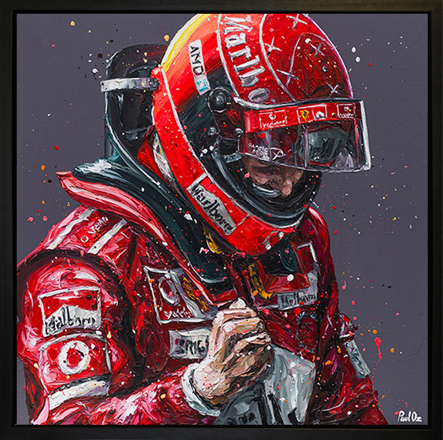 schumacher celebration wall of champions framed print by artist paul oz