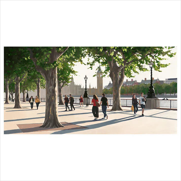 september afternoon soutbank print on board by artist jo quigley