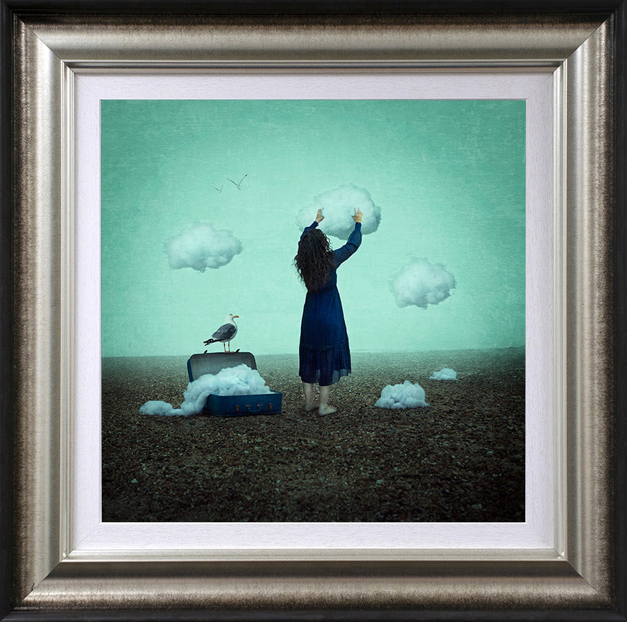 silver lining framed print by artist michelle mackie