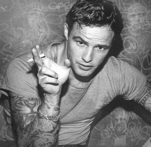 smoking gun brando black and white rint by artist jj adams