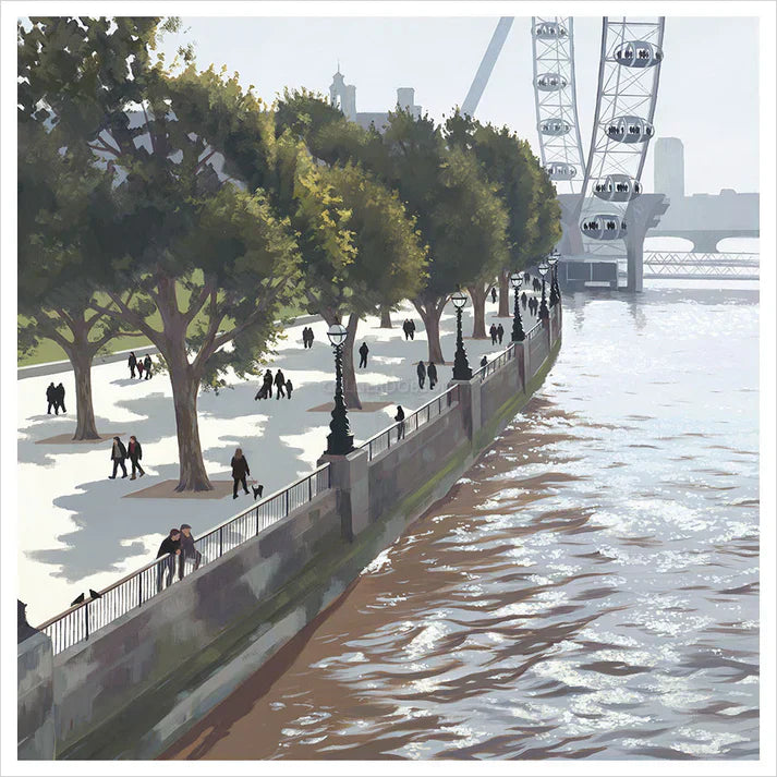 southbank spring mounted print by artist jo quigley