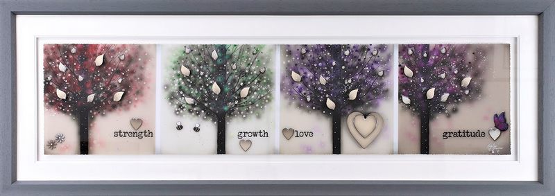 stengthe growth love and gratitude framed print by artist kealey farmer