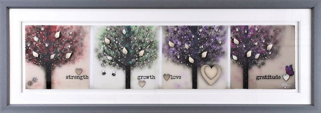 stengthe growth love and gratitude framed print by artist kealey farmer