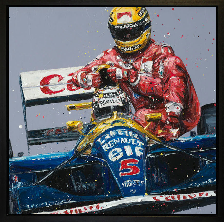 taxi for senna wall of champions framed print by artist paul oz