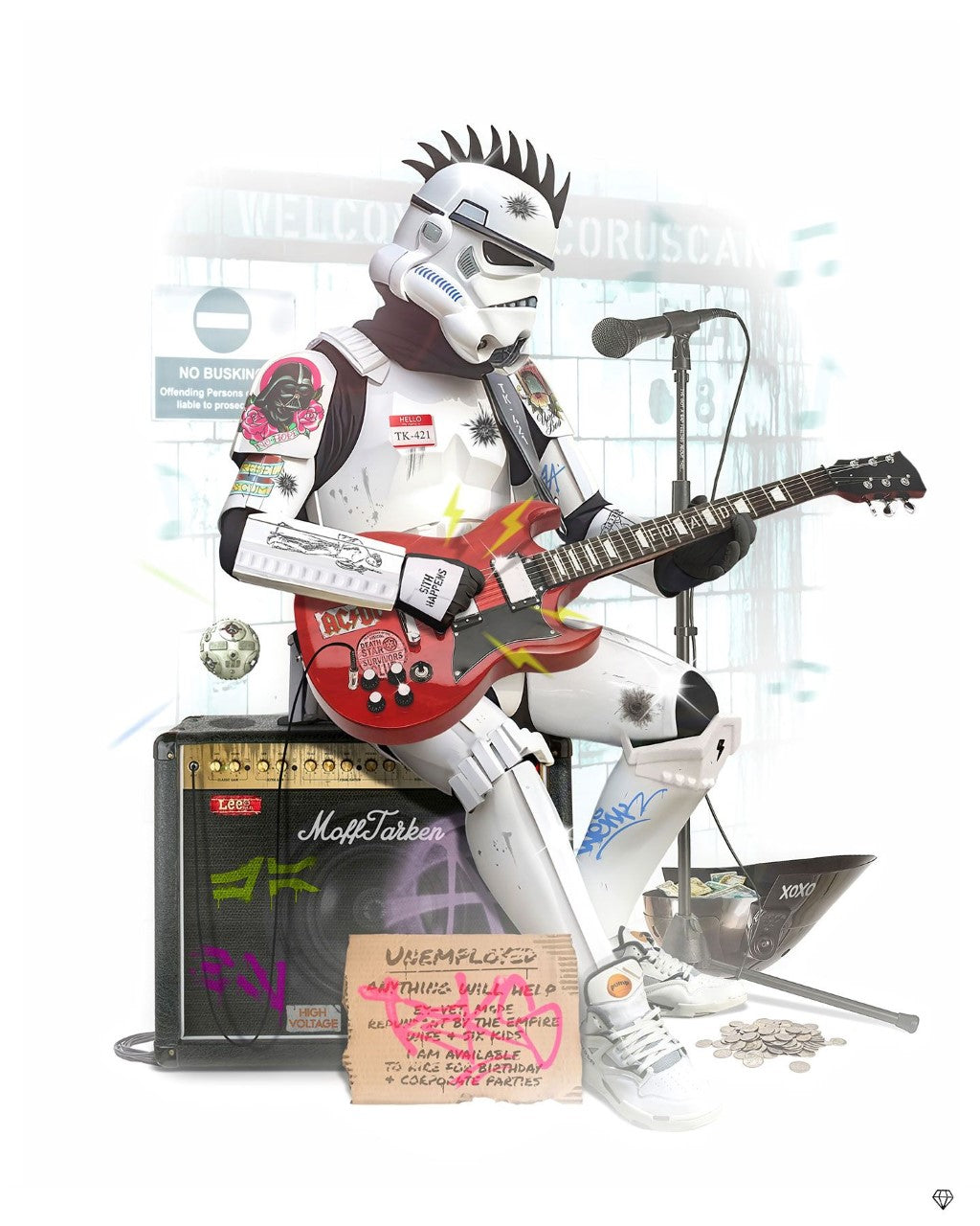 the ballad of tk421 print by artist jj adams