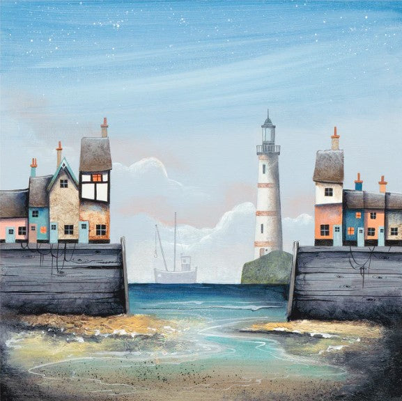 the distant trawler print by artist gary walton