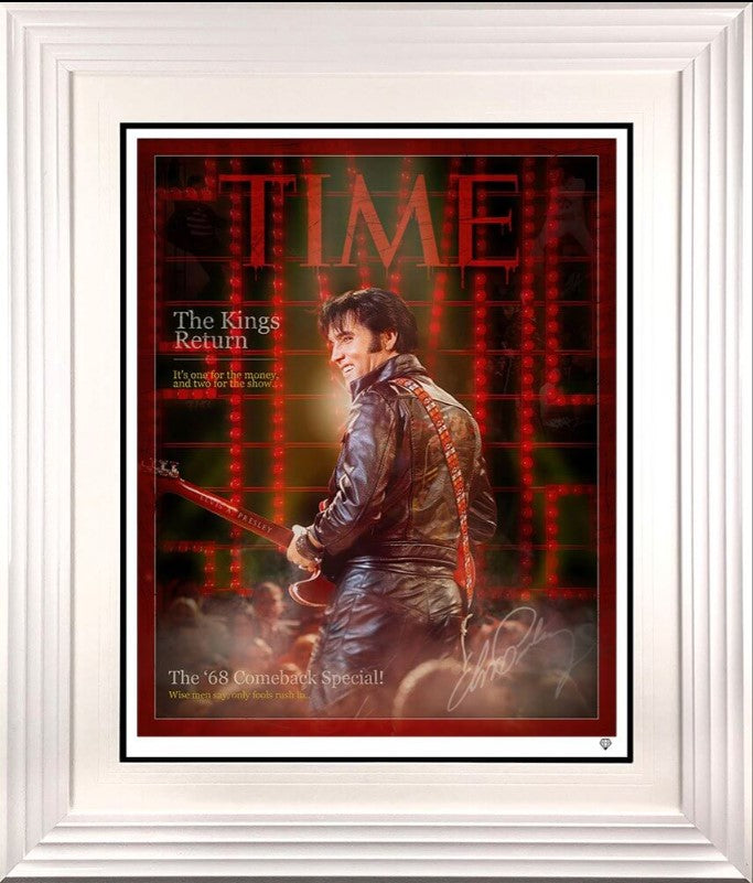 the kings return print framed in white by artist jj adams