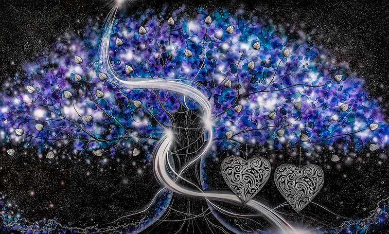 the power of love purple small unframed print by artist kealey farmer